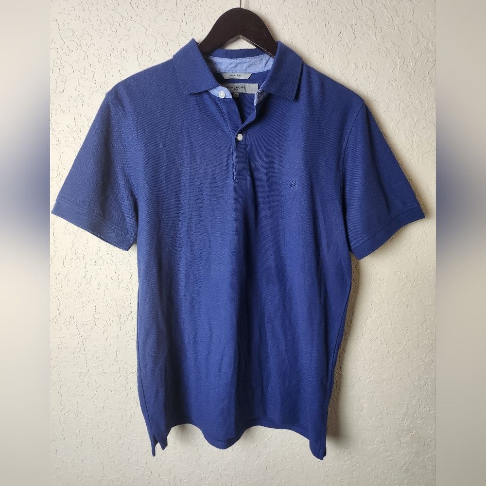 Givenchy Pima Cotton Polo Shirt Blue Size M